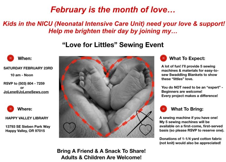 Come Help Me Swaddle NICU Babies! JoLene's Sewing School